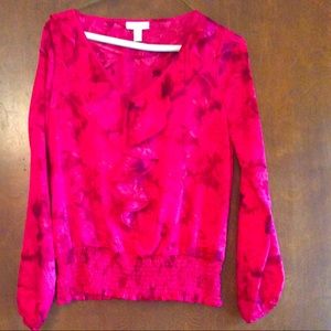 Beautiful Fuscia Charter Club blouse.